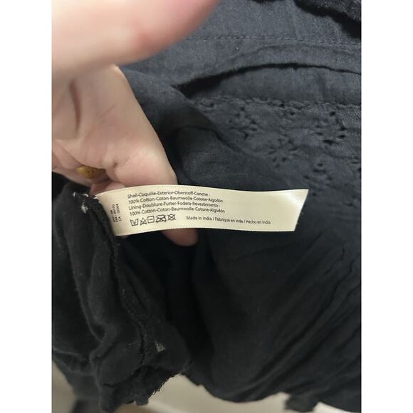 Free People Shailee Slip Shear Razorback Black Dress Size M - Picture 5 of 7